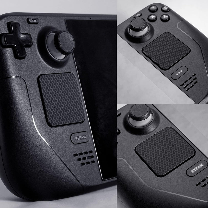TALONGAMES Touchpad Protector Compatible with Steam Deck Touch Trackpad (Trackpads Protector + 4 Keys Protector, Matrix Mini Hex - Black)