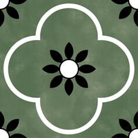 Alwayspon 20 Pcs Retro Green Floor Stickers â 20cm x 8inch
