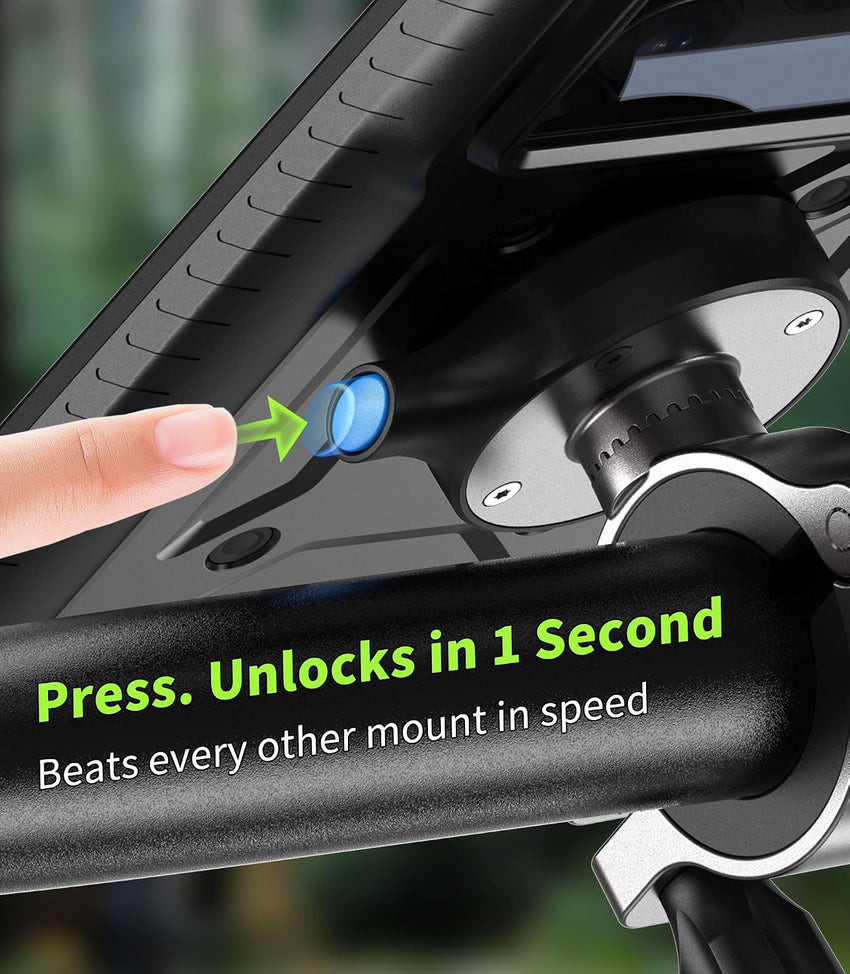 Bike Phone Mount Anti-Theft Waterproof Shockproof Lock/Unlock â Universal