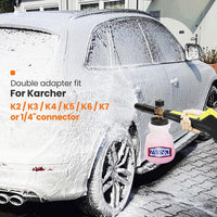 Zavrski Snow Foam Lance Cannon 1 Liter Adjustable Snow Foam Gun for Karcher K2 K3 K4 K5 K6 K7 Pressure Washer Accessories Car Foam Sprayer with 1/4'' Quick Connector
