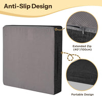 Recliner Cushion Non-Slip Padded Support Black 50x50x10cm