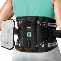 Lumbar Support Belt 8-Point 3D Pad Breathable Back Brace â Blue XXL