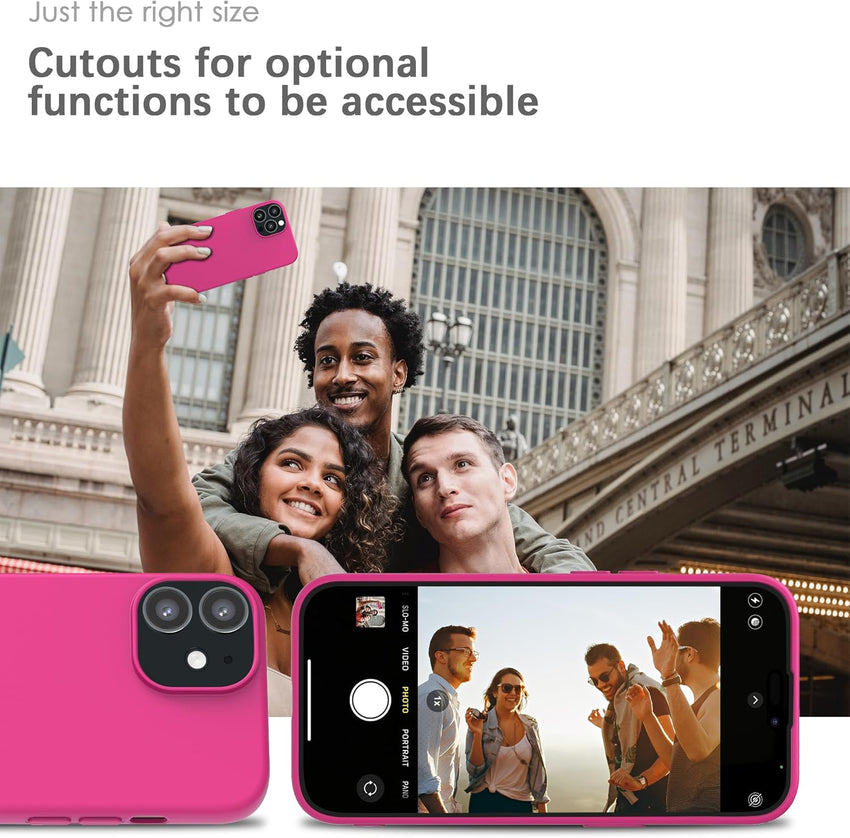 YATWIN Silicone Case for iPhone 11, Soft-Touch, Shockproof, DustProof, Antiskid Full Body Armour Phone Cover for Apple iPhone 11 - Magenta