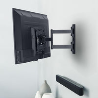 Amazon Basics TV Wall Bracket READ DESC 26-55 inch(66cm-140cm) TVs, Swivels Tilts TV Wall Mount for Flat & Curved TV, VESA 100x100mm to 400x400mm, holds up to 36kg, Black