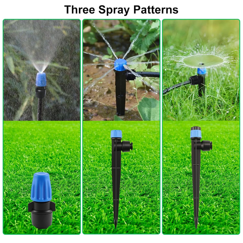Irrigation System Kit 230ft Automatic Drip System with Tubings and Connectors