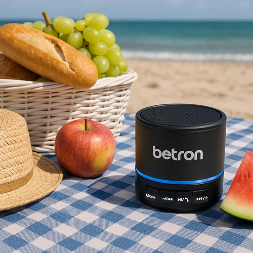 Betron KBS08 Bluetooth Speaker, Wireless, Portable, Mini, Black