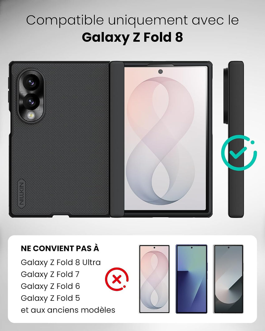 Samsung Galaxy Z Fold 8 Protective Case MagSafe Hinge Protection Shockproof Black