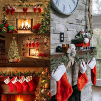 HoldOneLight Fireplace Stocking & Garland Hanger Dual Use Durable Wrought Iron â Gold