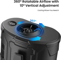 Portable Waist Fan Clip-On 4-in-1 360Â° Rotatable Airflow Rechargeable Personal Fan