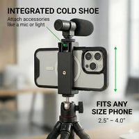 KobraTech Mobile Phone Tripod Stand - TriFlex Mini iPhone Tripod - Flexible Tripod for iPhone + Bluetooth Remote Shutter