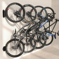 Housolution Swivel Bike Wall Mount, Vertical Bike Rack Wall Hanger, Bike Hangers for Garage, Mountain Bike Wall Mounts, Bicyckle Storage Rack for Garage, Holds up to 66lbs, Easy to Install (4 Pack)