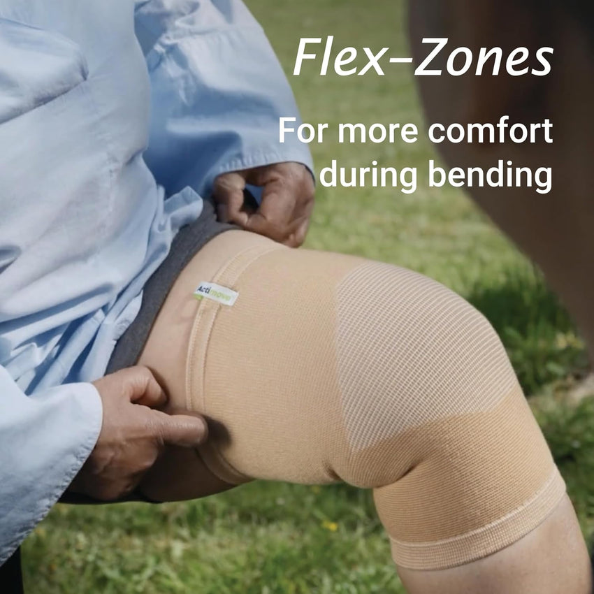 Actimove Arthritis Knee Support Heat-Retaining Fabric L Beige Large
