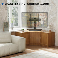 BONTEC Universal TV Stand for 24-60 Inch LCD LED OLED Plasma TVs, Height Adjustable Table Top Pedestal with Bracket, 8mm Tempered Glass Base, 45kg Load, Max VESA 400x400mm, Cable Management