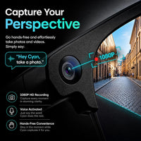 Smart Glasses 8MP Camera Open-Ear Speakers Bluetooth Voice Control Video Recording Real-Time Translation