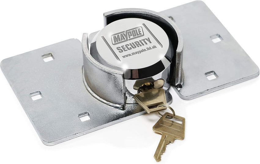 Maypole Heavy Duty Security Lock for Vans, Sheds & Garages â Chrome 2kg