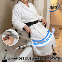 Sliding Bathtub Transfer Bench 360ÃÂ° Rotating Shower Chair Height Adjustable