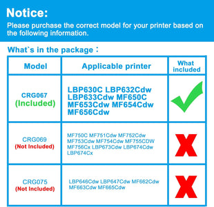 LCL 067 Black Toner Cartridge Replacement for Canon 067 067H Replacement for Canon i-SENSYS LBP631Cw LBP633Cdw MF651cw MF655Cdw MF657Cdw (1 Pack)