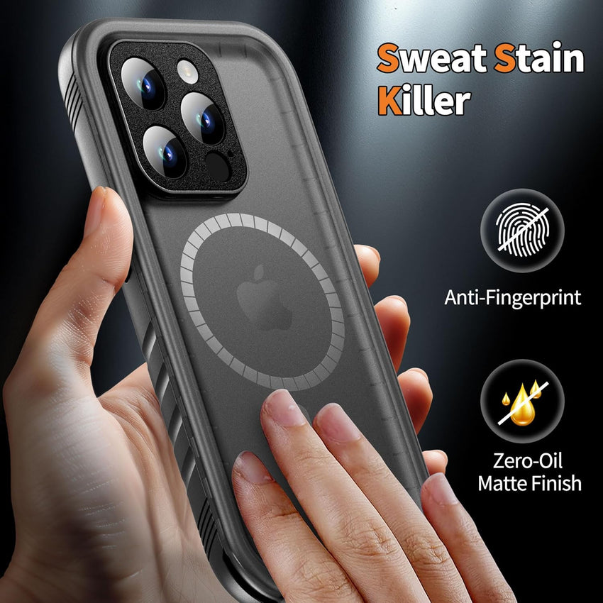 Cozycase for iPhone 14 Pro Max Case Ultra Waterproof for MagSafe - 360 Heavy Duty Shockproof/IP68 Dustproof/Double Full Body/Front and Back 14 ProMax Protective Case with Screen/Camera ProtectorMatte