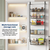 COVAODQ Over Door Spice Rack, 10-Tier, Pantry Organizer Metal Hanging Storage