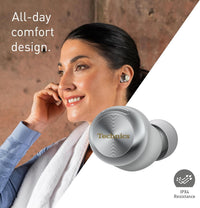 Technics EAH-AZ100E-S Wireless Earbuds with Noise Cancelling, Multipoint Bluetooth, Voice Focus AI, Comfortable In-Ear Headphones, Silver