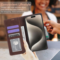Case for Oppo Reno 13 Pro 5G â Premium Synthetic Leather Case with Silicone Interior, Anti-Shock, Wallet Book Cover, Stand, Slots, Magnetic Closure -Brown
