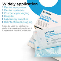 Sterilisation Pouches Self-Seal 90 x 260mm â Pack 200