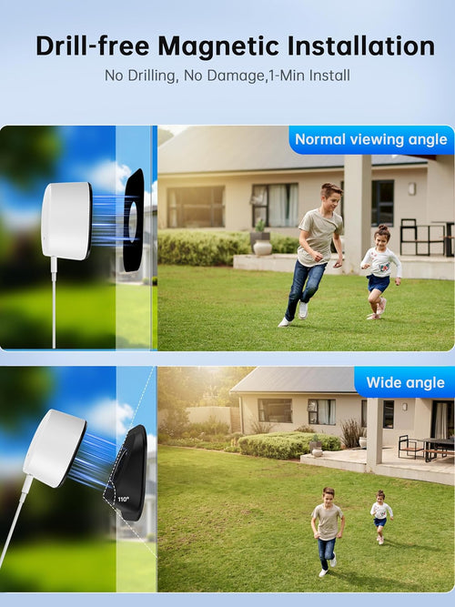 2K Window Security Camera Dual-Band WiFi Indoor Motion Detection Two-Way Audio
