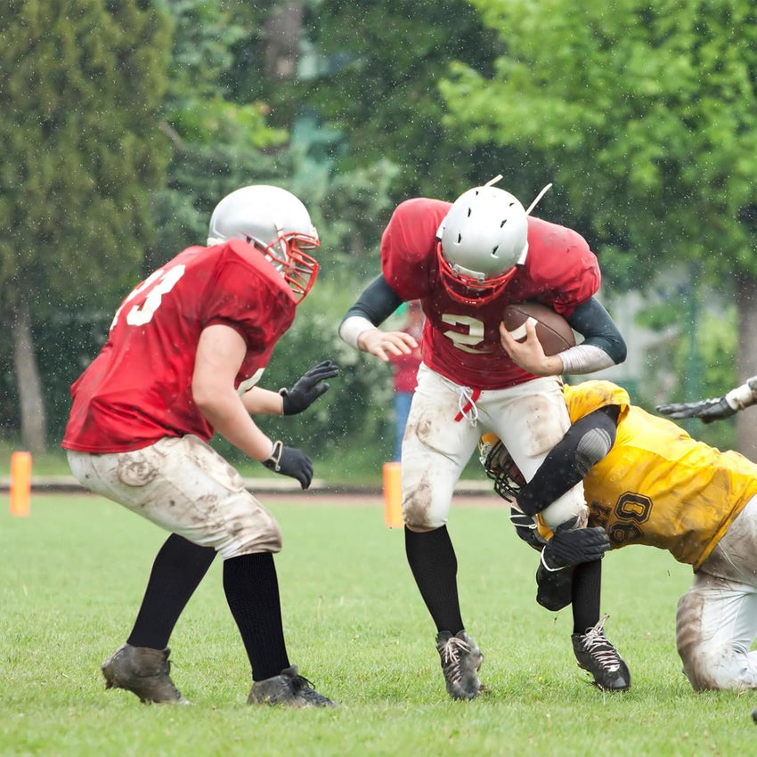 FRIUSATE 3 Pairs Football Socks for Men, Black Soccer Socks Long Sports Socks for Adult Rugby Hockey Running Gym Workouts (38-44)