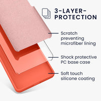 kwmobile Case for iPhone 14 Pro Max Case - Slim Soft TPU Silicone Cover - Works with Wireless Charging - Vivid Coral