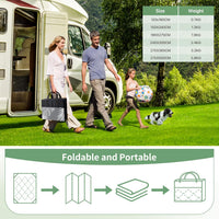 GENIMO Outdoor Rug 240 x 300 cm â Extra Large Waterproof Reversible Garden Rug, UV Resistant & Washable Plastic Carpet for Patio, RV, Picnic, Backyard, Balcony â Grey & White
