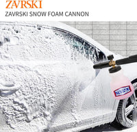 Zavrski Snow Foam Lance Cannon 1 Liter Adjustable Snow Foam Gun for Karcher K2 K3 K4 K5 K6 K7 Pressure Washer Accessories Car Foam Sprayer with 1/4'' Quick Connector
