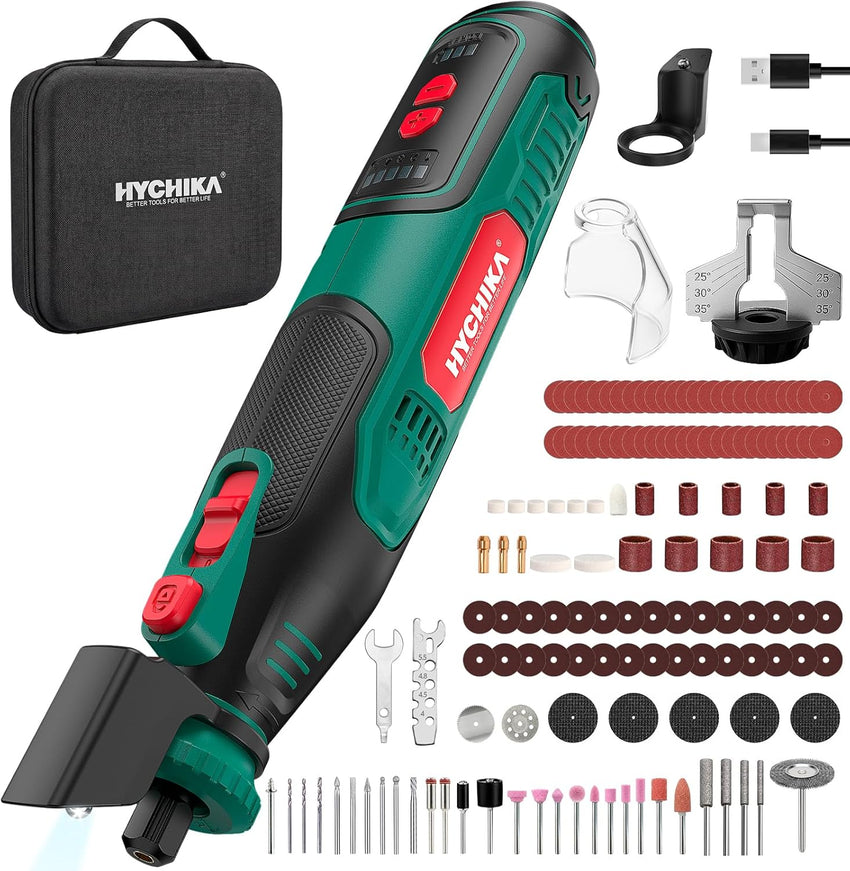 Cordless Rotary Tool 8V 2.0Ah 5ÃÂ¢ÃÂÃÂSpeed 30,000rpm with 145pc Accessories & LED Light ÃÂ¢ÃÂÃÂ 145pc Kit