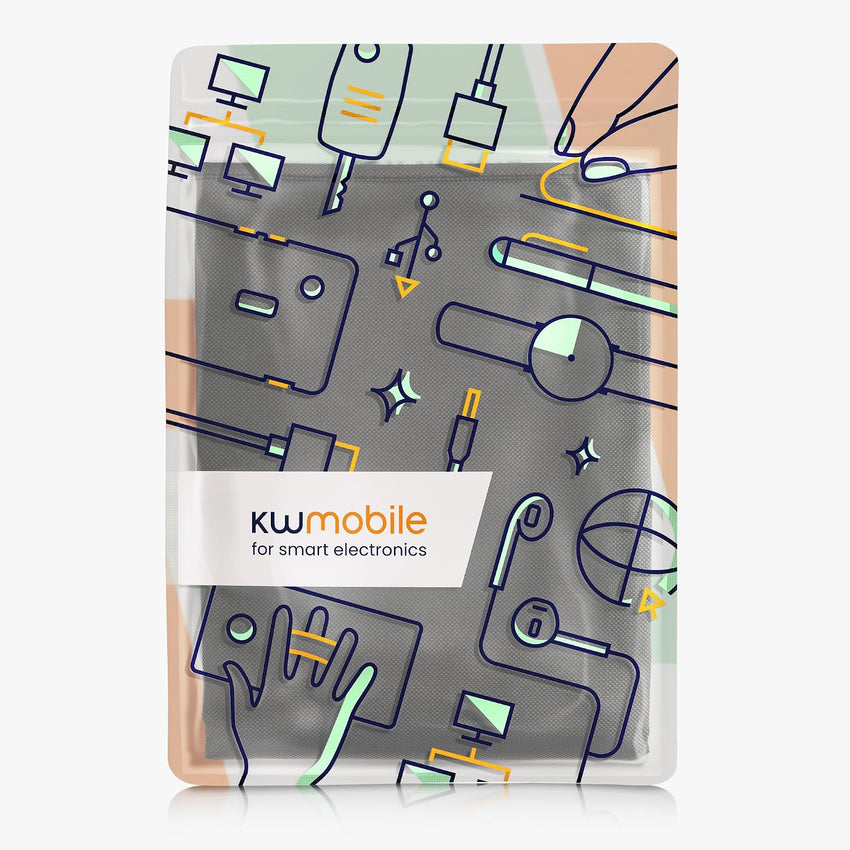 kwmobile Monitor Cover Compatible with 24-26" monitor - Dust Cover Computer Screen Protector - Dark Grey