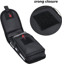 Tool Belt Pouch with Carabiner, Multipurpose Phone Case - Tactical Waist Bag with Phone Holster for Iphone 13 Pro Max, EDC Pouch for Traveling, Camping