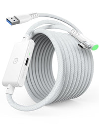 INIU VR Link Cable USB 3.0 16ft with Charging for Quest / Pico / PC VR â White
