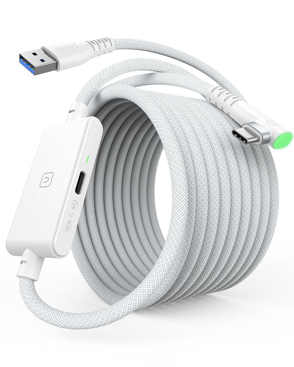 INIU VR Link Cable USB 3.0 16ft with Charging for Quest / Pico / PC VR â White