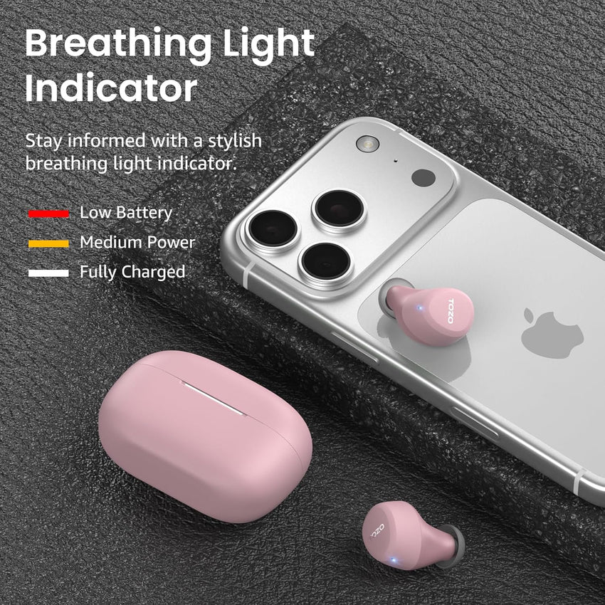 TOZO A1 Wireless Earbuds, Bluetooth 5.3 Earphones, Support APP EQ Setting, 30H Long Playtime, Ear Buds with HiFi Stereo Sound, Light-Weight Wireless Earphones, IPX5 Waterproof