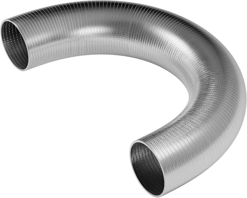 Aluminium SemiâFlexible Air Duct Hose 76mm (3in) ID 4m for Fans Cooker Hoods & Ventilation â Silver
