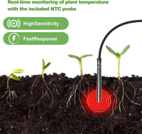 Hyindoor Heat Mat for Plants,Waterproof Seedling Heat Mat with Thermostat 10.63â*21.26â Germination Heated Propagator Warming Mat for Indoor Gardening Greenhouse(2 Pack)