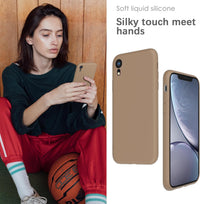 YATWIN Silicone Case for iPhone XR, Soft-Touch, Shockproof, DustProof, Antiskid Full Body Armour Phone Cover for Apple iPhone XR - Milk Tee