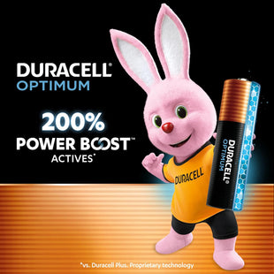 DURACELL Optimum AA Batteries (12 Pack) - Alkaline Batteries 1.5V - 200% More Power Boost Actives - Meets Demands Of Modern Devices - 100% Recyclable, 0% Plastic Packaging - MX1500