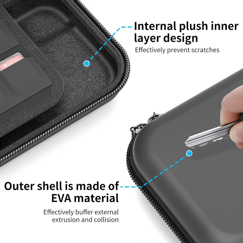 HEYSTOP Case for Nintendo Switch 2 Console Accessories 2025 Latest Model Carrying Case Protective Hard Portable Travel Case Shell Pouch for Nintendo Switch 2 with Soft Interior & Mesh Pocket