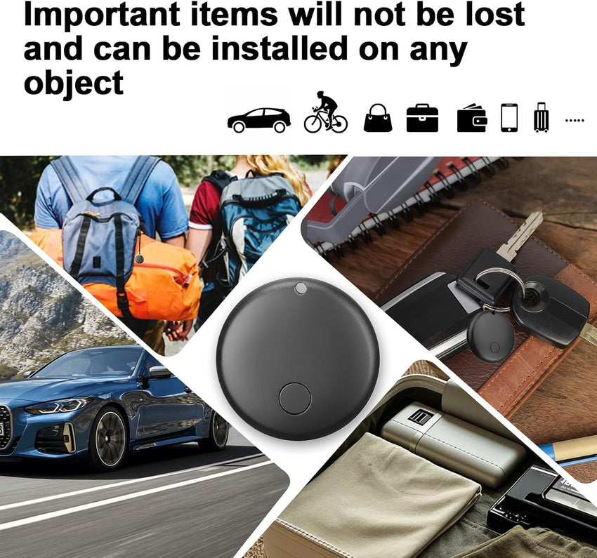[Android Systems, High Accuracy] Anti-Lost Tag, Small Smart Tag, Android Tracker, Compatible with âFind My Deviceâ App (AndroidOnly) for Keys, Wallet, Luggage (Black-1)