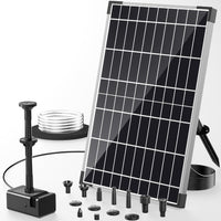 Solar Fountain Pump 12W 4200mAh Battery 600L/h Adjustable Flow â 1.5m Tubing