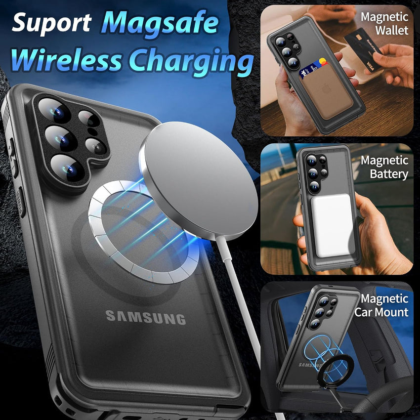 Magnetic Full-Body Case Samsung Galaxy S26 Ultra IP68 Shockproof 360Â° Protector Black