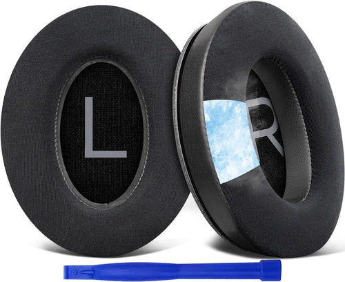 SOULWIT Cooling Gel Ear Pads Cushions Replacement for Bose QuietComfort 45 (QC45)/QuietComfort SE (QC SE)/New Quiet Comfort Wireless Over-Ear Headphones, Earpads with Ice Silk Fabric - Black
