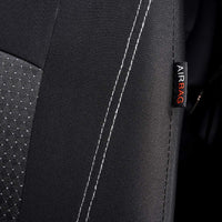 Flying Banner Black Jacquard Car Seat Covers Full Set Airbag Compatible Auto Protector Rear Bench Back Split