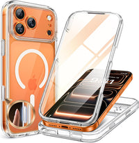 Magnetic Case for iPhone 17 Pro Built-in Glass Screen Protector â Clear 6.3-inch