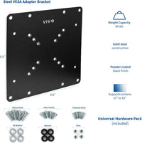 VIVO Steel VESA TV and Monitor Mount Adapter Plate Bracket for Screens 23" to 42" | Conversion Kit for VESA up to 200x200mm (MOUNT-AD2X2)