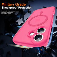 ORETECH Magnetic for iPhone 17 Case, 2 Pack Screen Protectors,Matt Hot Pink